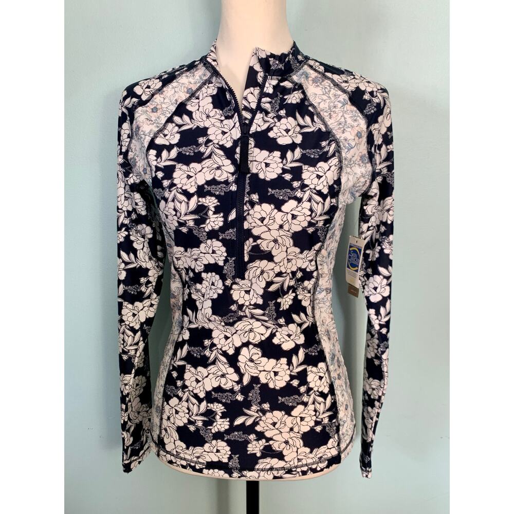 NWT J. Crew Long-sleeve Rash Guard in Mixed Magnolia Floral Size Medium - Picture 8 of 12